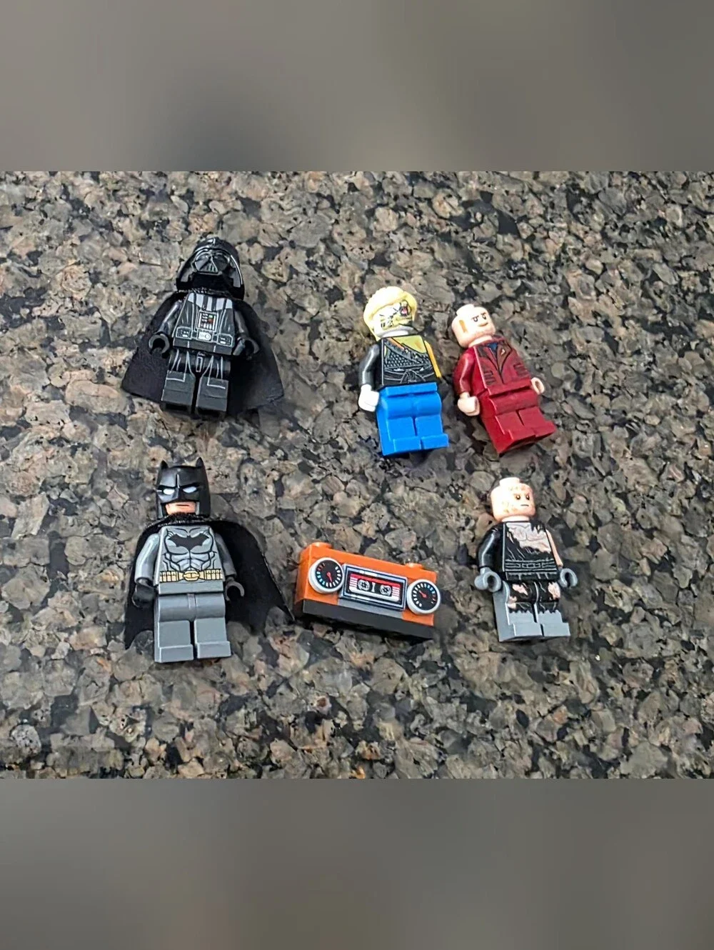 Lego official mini figures lot of 6 Darth Vader batman miscellaneous rare